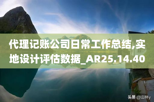 代理记账公司日常工作总结,实地设计评估数据_AR25.14.40