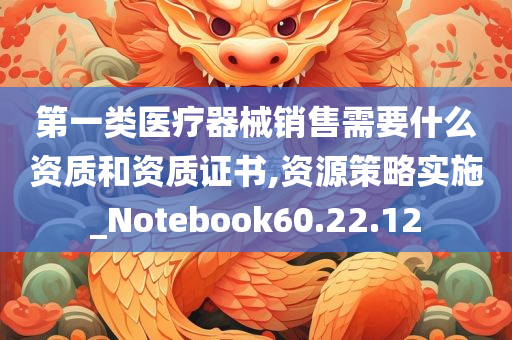 第一类医疗器械销售需要什么资质和资质证书,资源策略实施_Notebook60.22.12