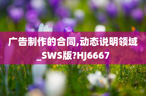 广告制作的合同,动态说明领域_SWS版?HJ6667