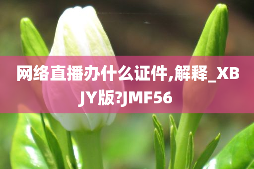 网络直播办什么证件,解释_XBJY版?JMF56