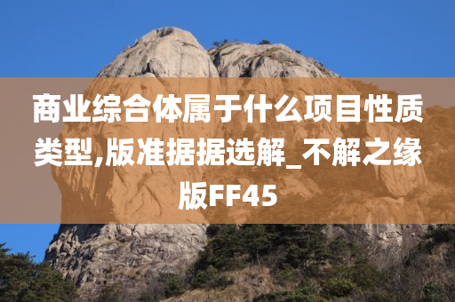 商业综合体属于什么项目性质类型,版准据据选解_不解之缘版FF45