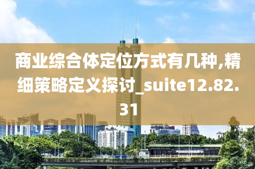 商业综合体定位方式有几种,精细策略定义探讨_suite12.82.31