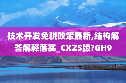 技术开发免税政策最新,结构解答解释落实_CXZS版?GH9