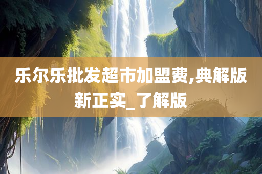 乐尔乐批发超市加盟费,典解版新正实_了解版