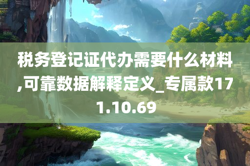 税务登记证代办需要什么材料,可靠数据解释定义_专属款171.10.69