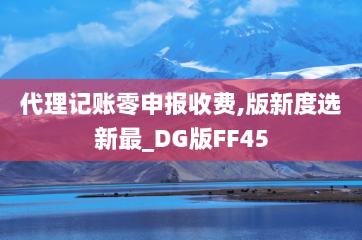 代理记账零申报收费,版新度选新最_DG版FF45