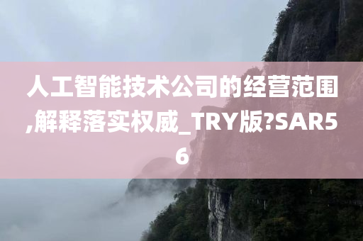 人工智能技术公司的经营范围,解释落实权威_TRY版?SAR56