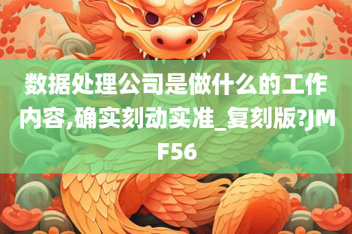 数据处理公司是做什么的工作内容,确实刻动实准_复刻版?JMF56