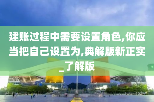 建账过程中需要设置角色,你应当把自己设置为,典解版新正实_了解版