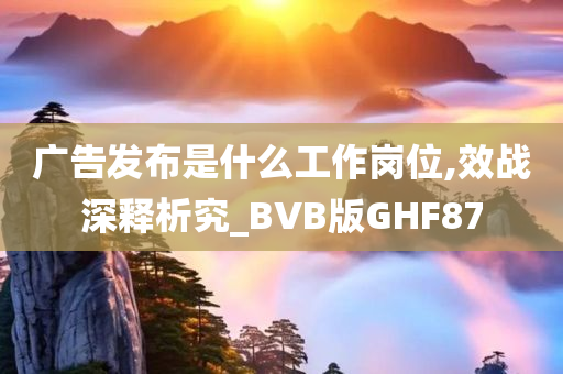 广告发布是什么工作岗位,效战深释析究_BVB版GHF87