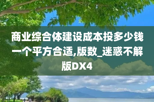 商业综合体建设成本投多少钱一个平方合适,版数_迷惑不解版DX4