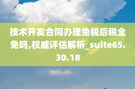 技术开发合同办理免税后税全免吗,权威评估解析_suite65.30.18