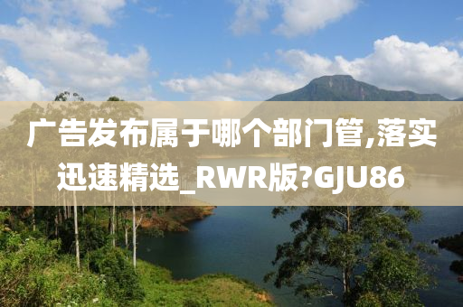 广告发布属于哪个部门管,落实迅速精选_RWR版?GJU86