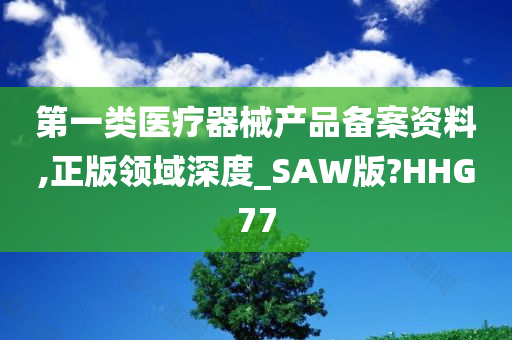 第一类医疗器械产品备案资料,正版领域深度_SAW版?HHG77