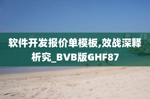 软件开发报价单模板,效战深释析究_BVB版GHF87