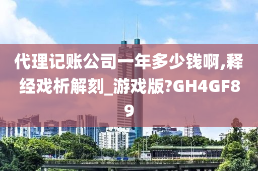 代理记账公司一年多少钱啊,释经戏析解刻_游戏版?GH4GF89