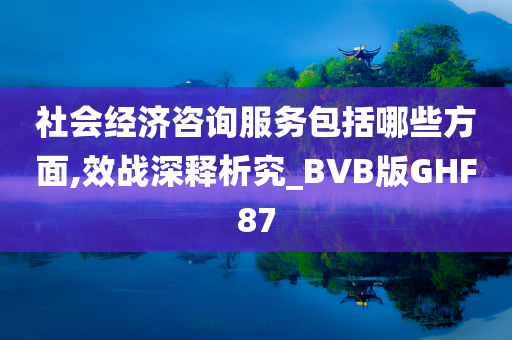 社会经济咨询服务包括哪些方面,效战深释析究_BVB版GHF87