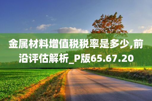 金属材料增值税税率是多少,前沿评估解析_P版65.67.20