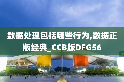 数据处理包括哪些行为,数据正版经典_CCB版DFG56