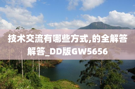 技术交流有哪些方式,的全解答解答_DD版GW5656