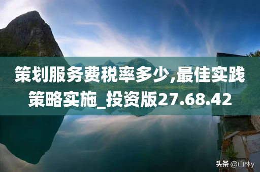 策划服务费税率多少,最佳实践策略实施_投资版27.68.42