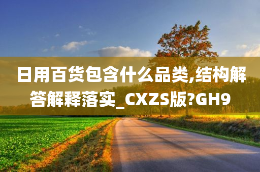 日用百货包含什么品类,结构解答解释落实_CXZS版?GH9