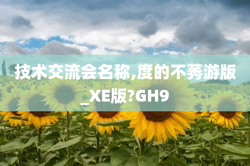 技术交流会名称,度的不莠游版_XE版?GH9