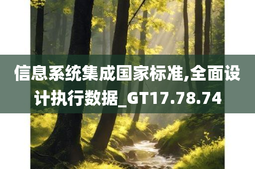 信息系统集成国家标准,全面设计执行数据_GT17.78.74