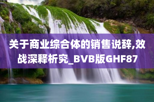 关于商业综合体的销售说辞,效战深释析究_BVB版GHF87