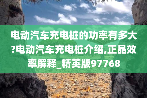 电动汽车充电桩的功率有多大?电动汽车充电桩介绍,正品效率解释_精英版97768