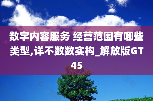 数字内容服务 经营范围有哪些类型,详不数数实构_解放版GT45