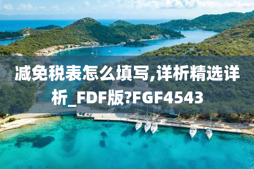 减免税表怎么填写,详析精选详析_FDF版?FGF4543