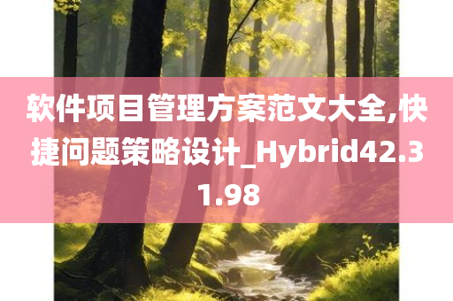 软件项目管理方案范文大全,快捷问题策略设计_Hybrid42.31.98