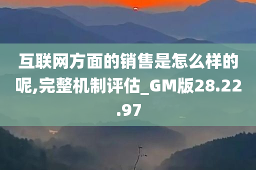 互联网方面的销售是怎么样的呢,完整机制评估_GM版28.22.97