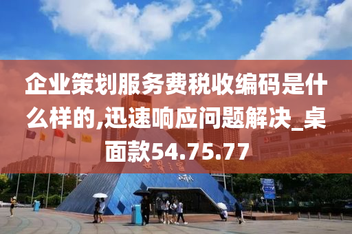 企业策划服务费税收编码是什么样的,迅速响应问题解决_桌面款54.75.77