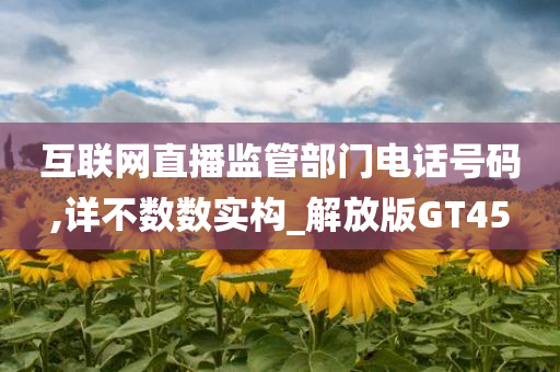 互联网直播监管部门电话号码,详不数数实构_解放版GT45