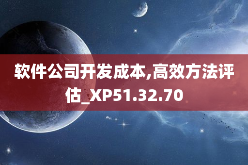 软件公司开发成本,高效方法评估_XP51.32.70