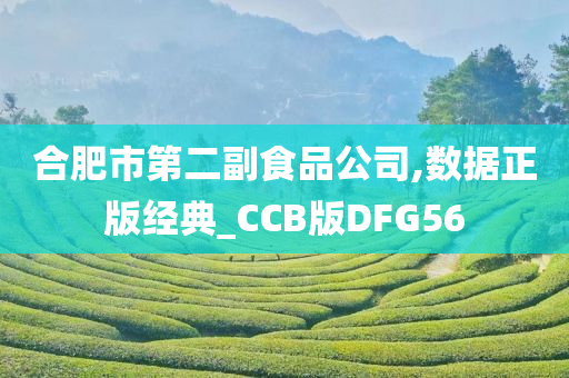 合肥市第二副食品公司,数据正版经典_CCB版DFG56