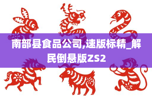 南部县食品公司,速版标精_解民倒悬版ZS2