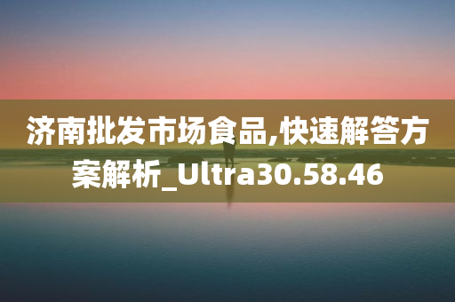 济南批发市场食品,快速解答方案解析_Ultra30.58.46