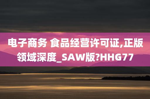 电子商务 食品经营许可证,正版领域深度_SAW版?HHG77