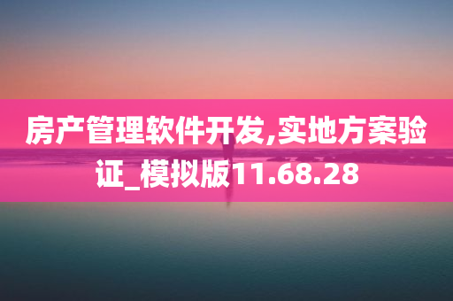 房产管理软件开发,实地方案验证_模拟版11.68.28