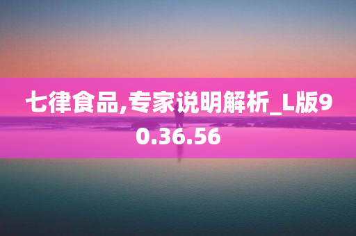 七律食品,专家说明解析_L版90.36.56