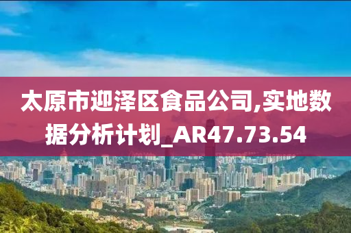 太原市迎泽区食品公司,实地数据分析计划_AR47.73.54