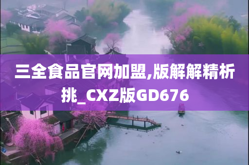 三全食品官网加盟,版解解精析挑_CXZ版GD676