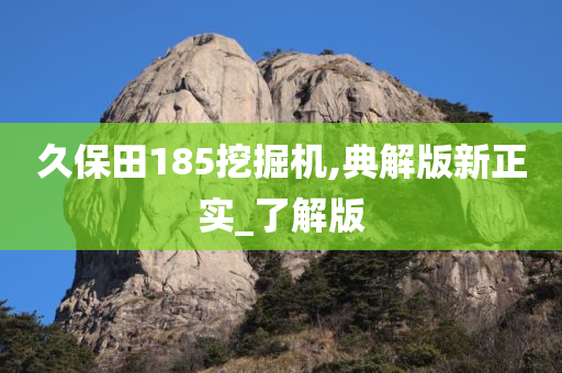 久保田185挖掘机,典解版新正实_了解版