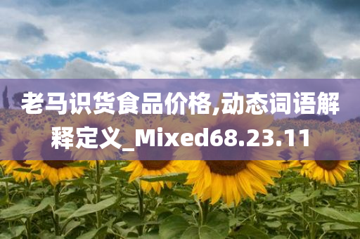 老马识货食品价格,动态词语解释定义_Mixed68.23.11