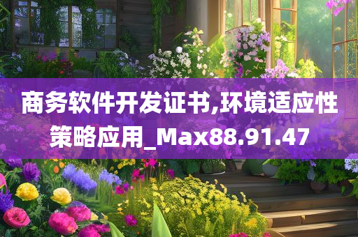 商务软件开发证书,环境适应性策略应用_Max88.91.47