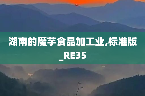 湖南的魔芋食品加工业,标准版_RE35