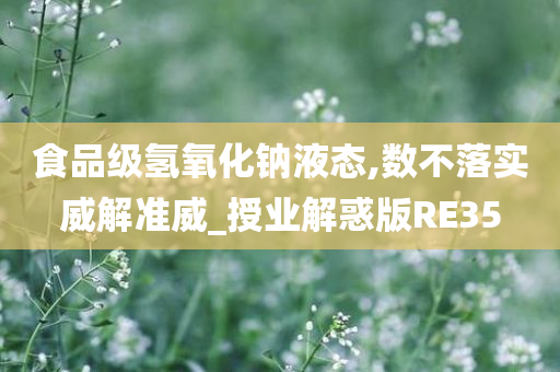 食品级氢氧化钠液态,数不落实威解准威_授业解惑版RE35